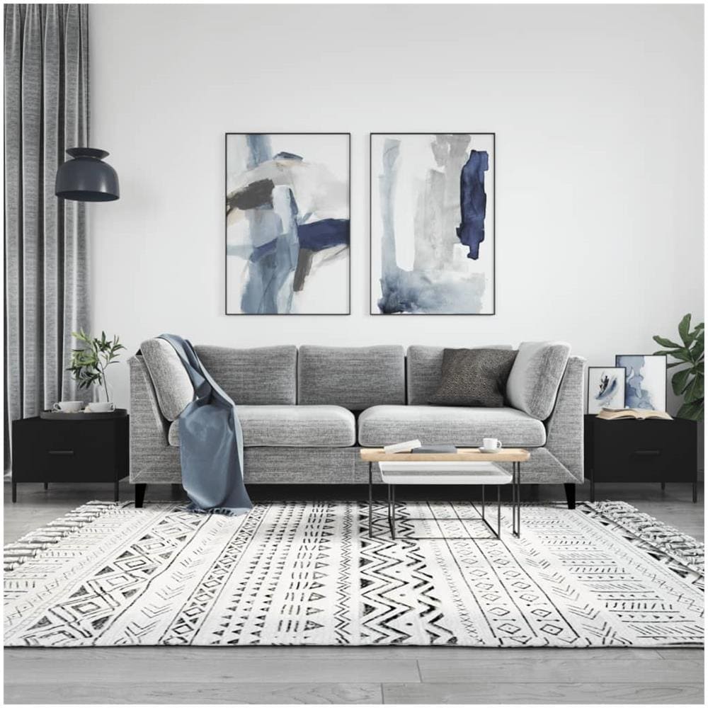 Tavolini Da Salotto 2 Pz Neri 50x50x40 Cm In Legno Multistrato - Foto 1