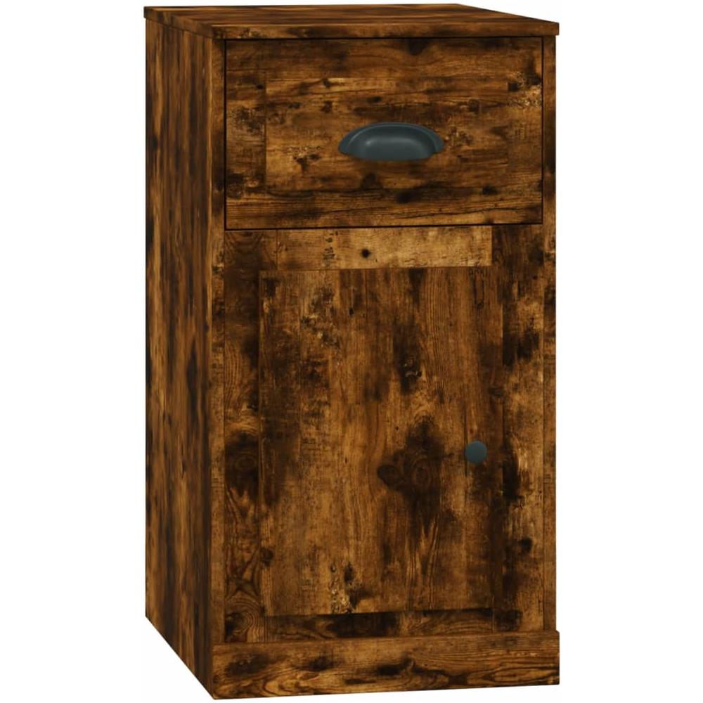 Mobiletto Con Cassetto Rovere Fumo 40x50x75cm Legno Multistrato - Foto 2
