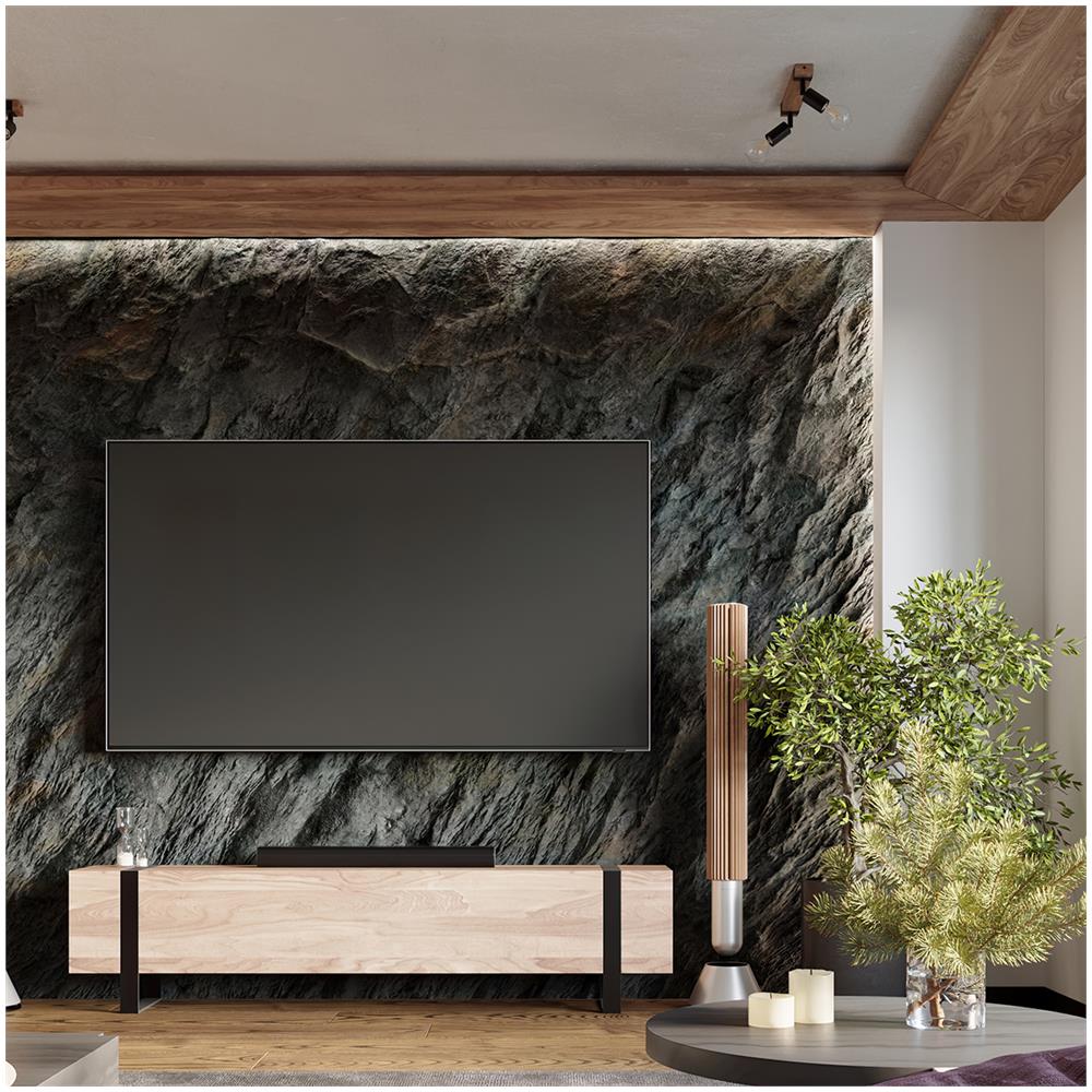 Lampada Da Soffitto Zuca 3 Nero Sl. 1297 - Moderno Lampade Da Soffitto Legno Nero 14x53x15 Cm - Foto 1