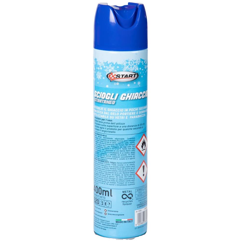 Spray Detergente Sciogli Ghiaccio Parabrezza Auto Istantaneo 400 Ml Sbrinante - Foto 2