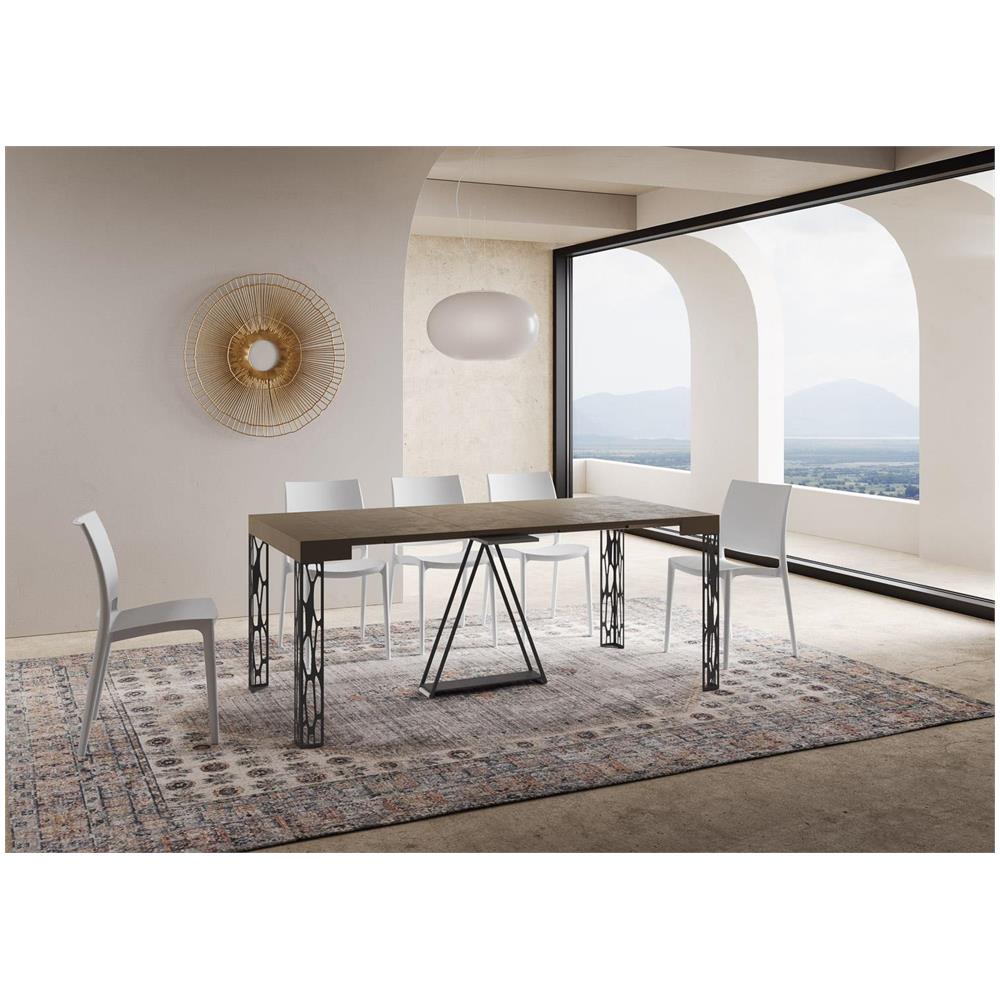 Consolle allungabile 90x40/196 cm Kerpa Small tortora telaio antracite - Foto 3