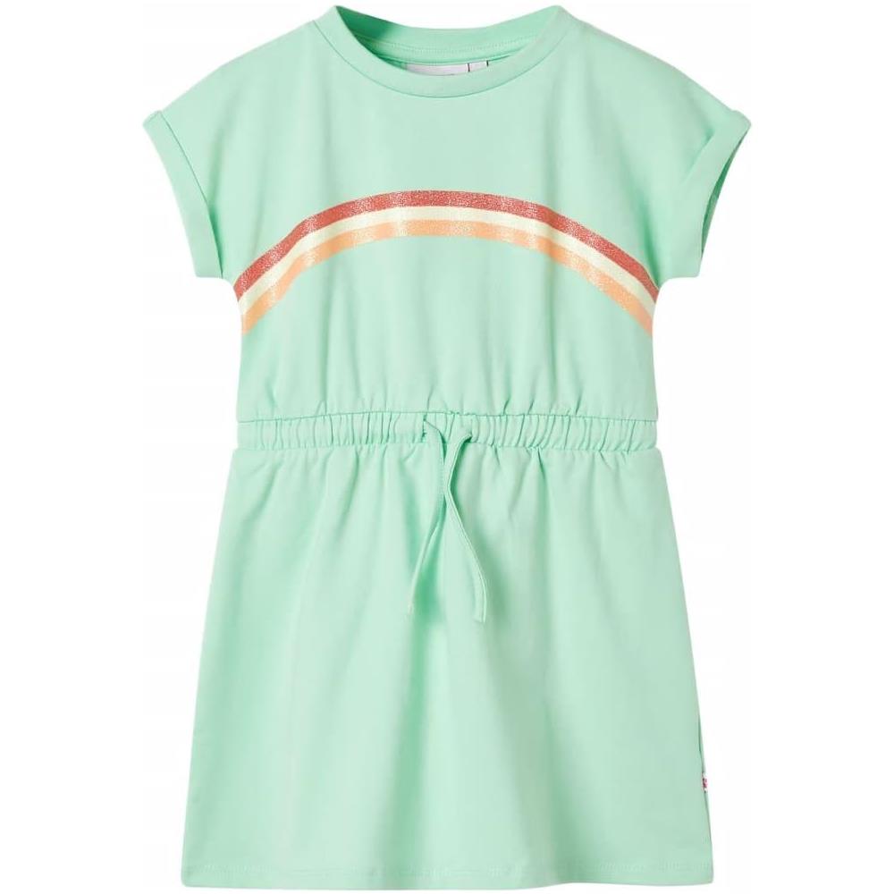 Abito da Bambina con Coulisse Verde Brillante 128 - Foto 1