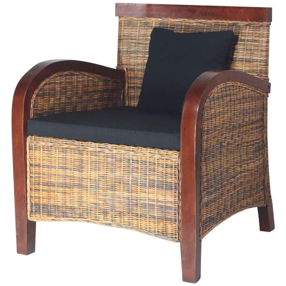 Poltrona in Rattan Intrecciato a Mano 69 x 66 x 79 cm - Foto 1