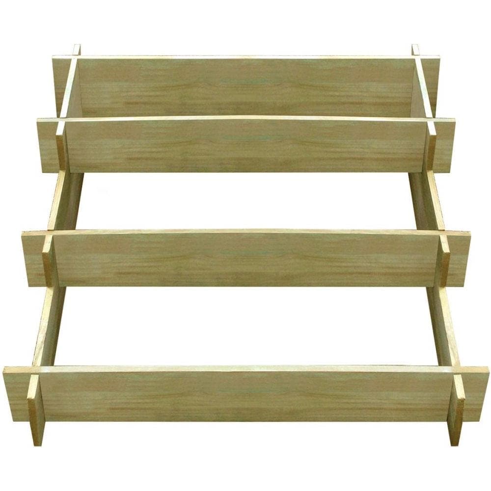 Fioriera Piantatore A Tre Livelli In Legno Impregnato 90 X 35 Cm - Foto 2