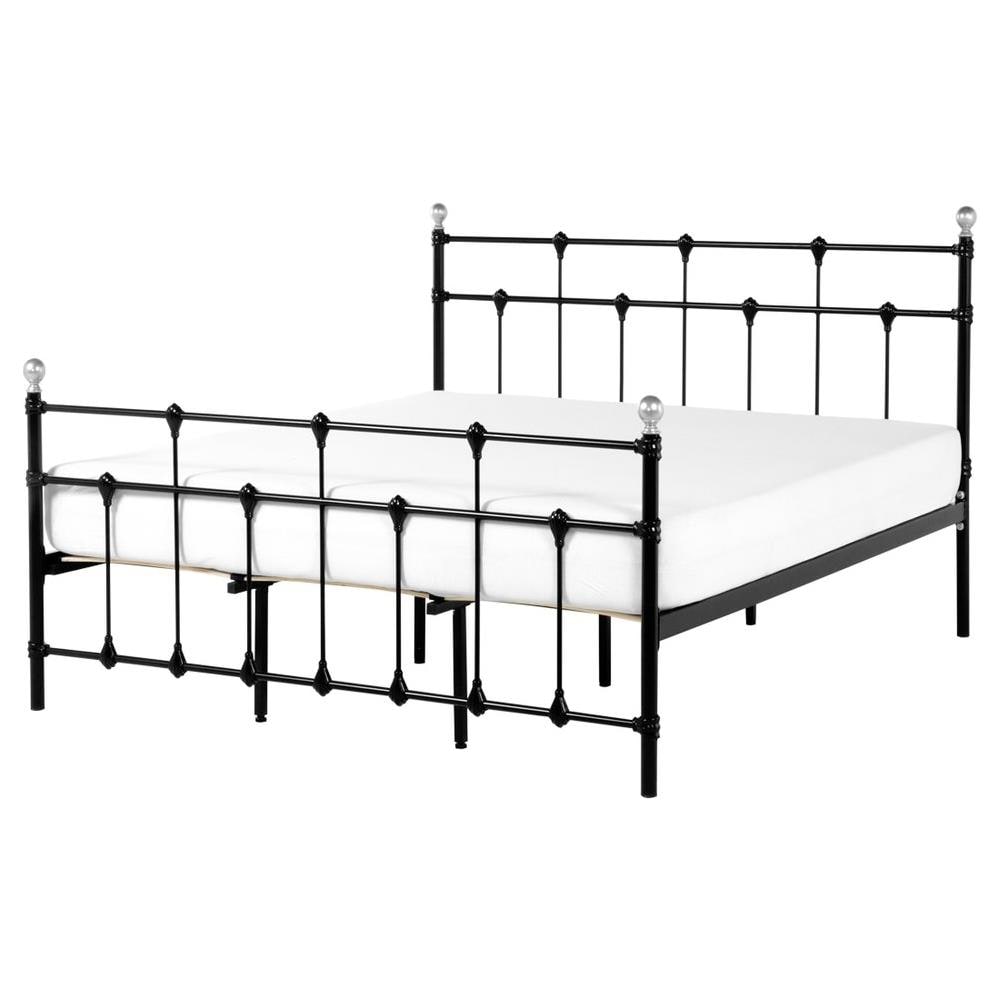 Letto Matrimoniale In Metallo Nero 160x200 Cm Lynx - Foto 1