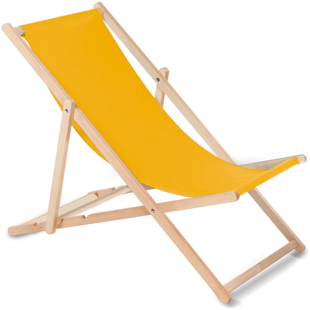 Sedia A Sdraio Di Faggio Colore Giallo - Foto 2