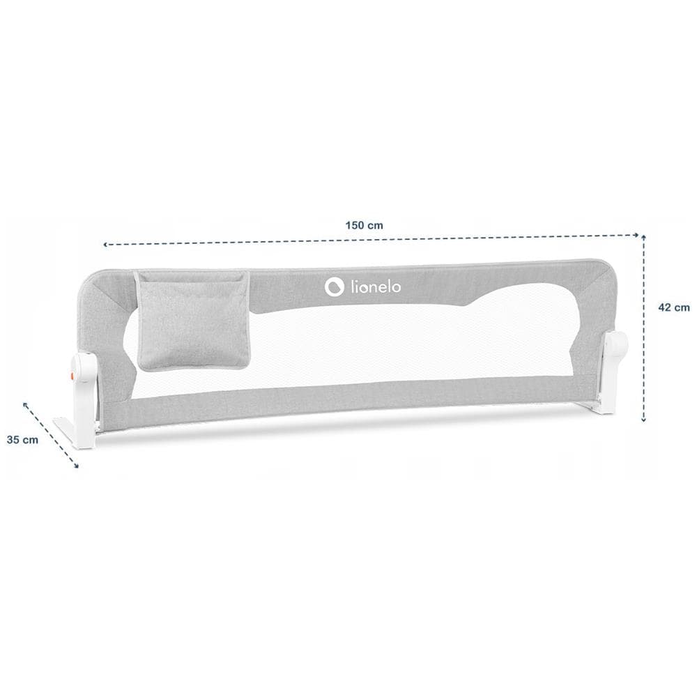 Eva Sponda Letto Universale Barriera Protettiva Per Letto Installazione Facile E Veloce 180 Gradi Di Reclinazione Sponda Pieghevole Con Blocco Standsafe Sicura Con Tasca (grigio)  - Foto 6