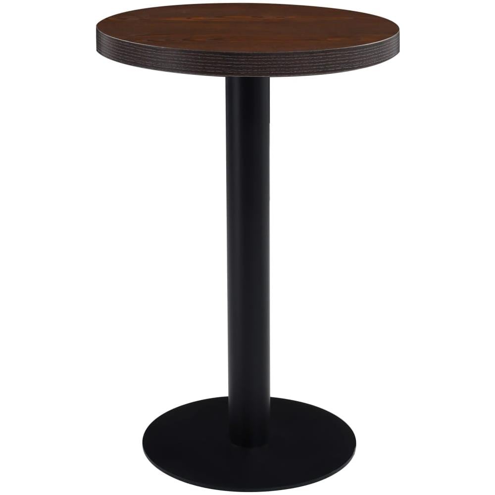 Tavolo Da Bistrot Marrone Scuro 50 Cm In Mdf - Foto 1