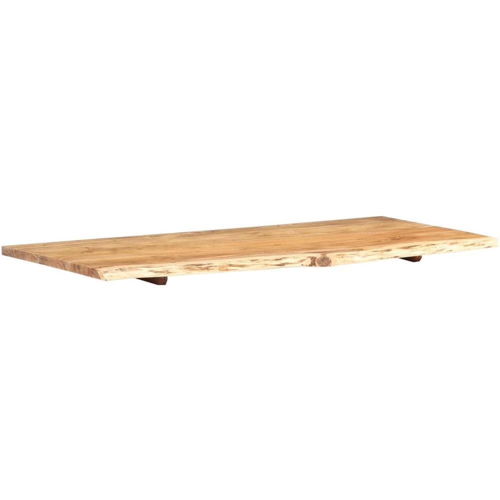 Piano per Lavabo Bagno in Massello di Acacia 118x55x2,5 cm - Foto 8