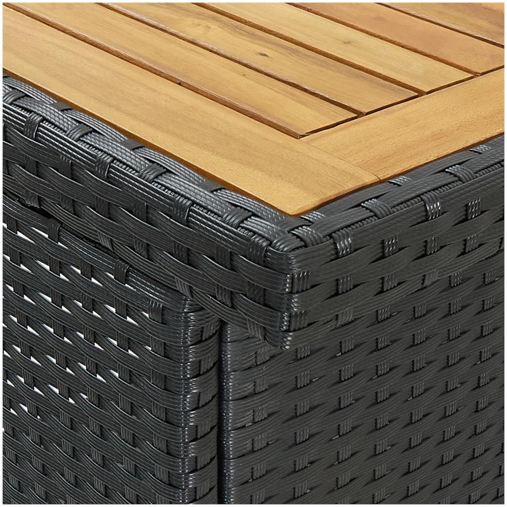 Set Da Bar 3 Pz In Polyrattan Nero - Foto 2