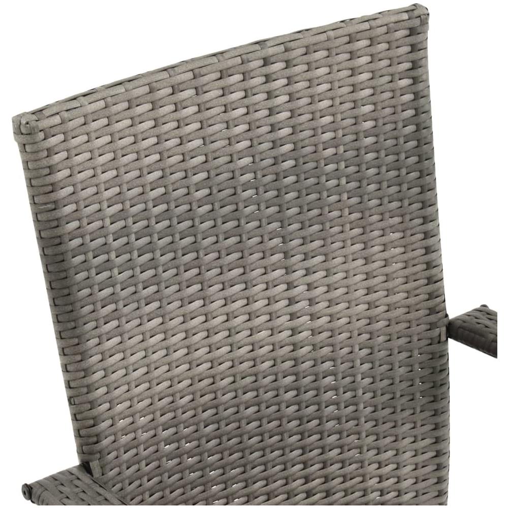 Set Mobili Da Pranzo Per Giardino 3 Pz Grigio - Foto 8