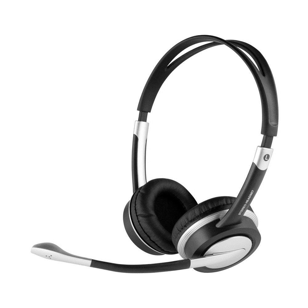 Multimedia Headset, Stereofonico, Nero, Argento, Cablato, 20 - 20000 Hz, 100 - 10000 Hz, 3,5 mm - Foto 1