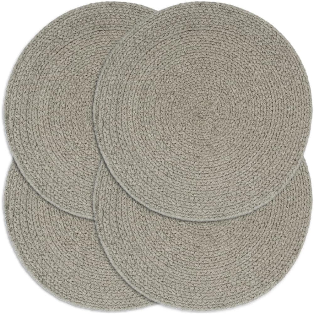 Tovagliette 4 Pz Grigio Neutro 38cm Rotonde In Cotone - Foto 1