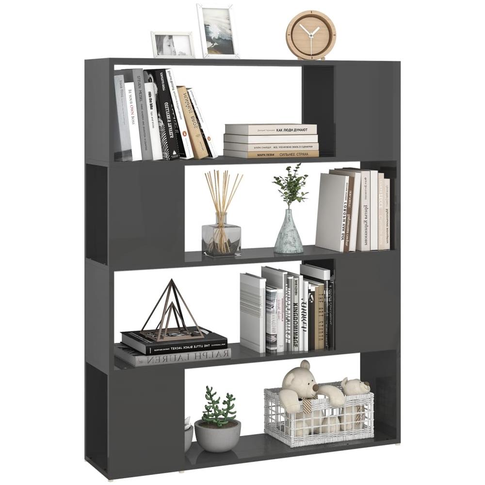 Libreria /Divisorio Grigio Lucido 100x24x124 cm - Foto 2