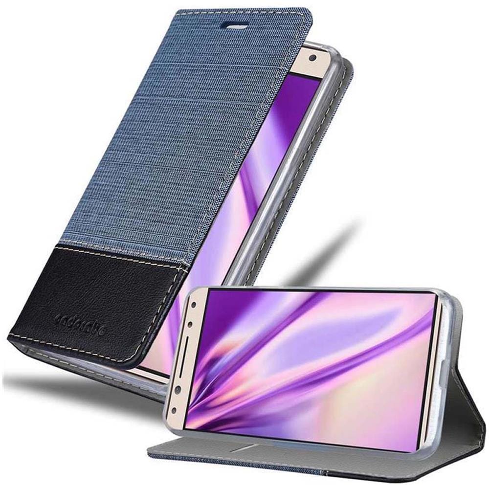 Custodia Compatibile Con Alcatel 5 In Blu Scuro Nero - Coperchio Protettiva Con Chiusura Magnetica, Funzione Stand E Tasca Per Le Carte - Foto 1