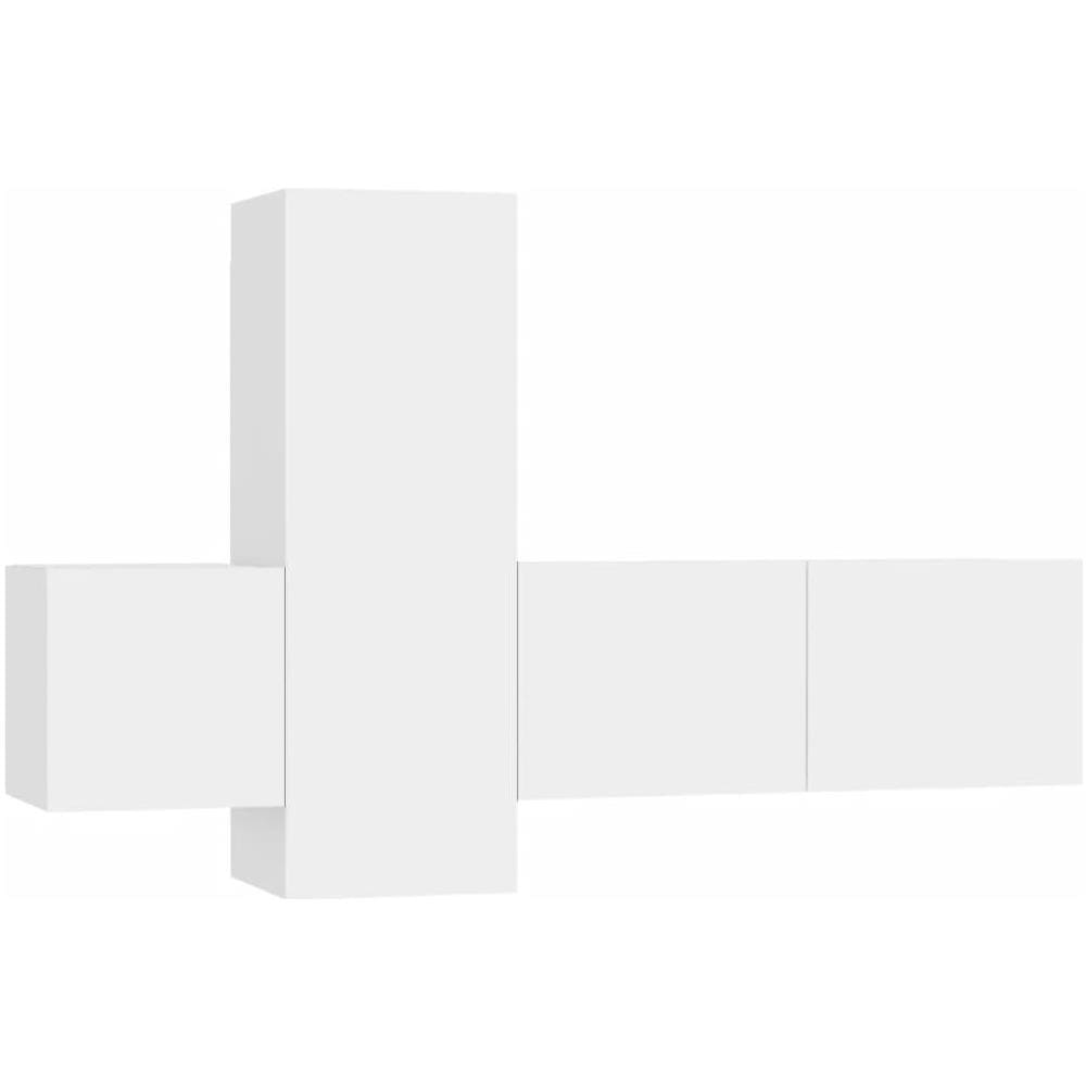 Set Mobile Tv 3 Pz Bianco In Truciolato - Foto 2