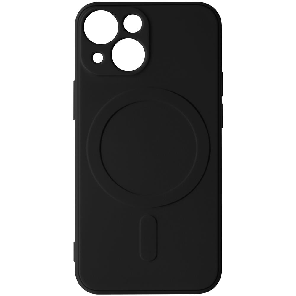 Cover Magsafe Iphone 13 Silicone Flessibile Soft-touch Mag Cover Nera - Foto 1