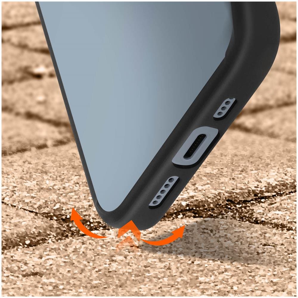 Cover Iphone 14 Plus Trasparente Bordo Nero Antiurto Spigen Ultra Hybrid - Foto 5