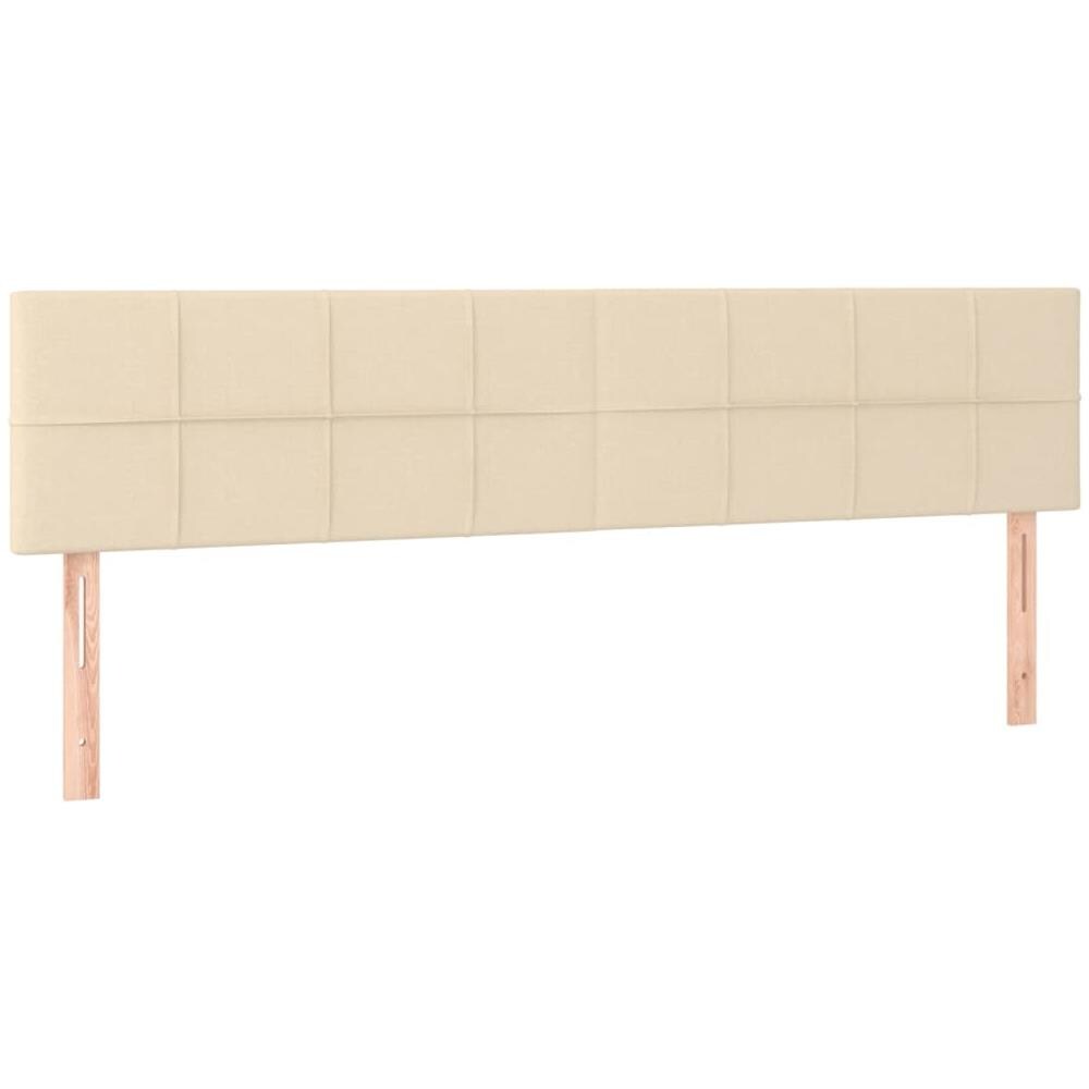 Testiera 2 Pz Crema 90x5x78/88 Cm In Tessuto - Foto 2
