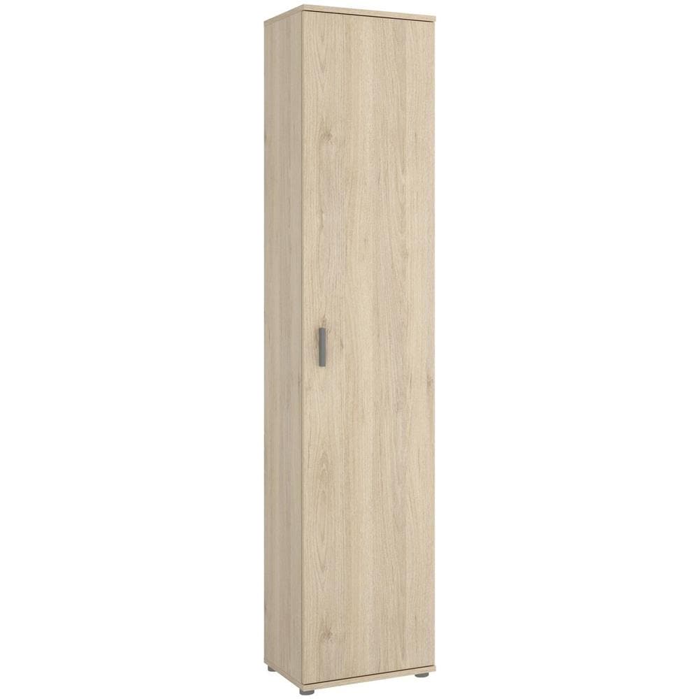 Colonna Bagno Lagalb, Mobile Pensile Bagno, Armadio Alto Multiuso A 1 Anta, 39x35h190 Cm, Rovere - Foto 2