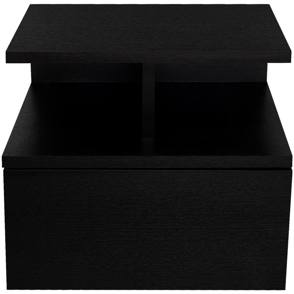 Comodino Galleggiante In Legno - Mensola A Parete 43x19x25 Cm, Naturale, Per Camera Da Letto O Soggiorno