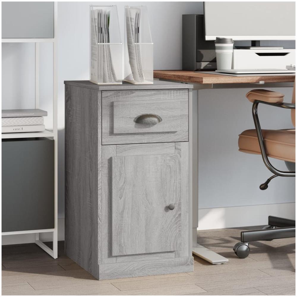 Mobiletto Cassetto Grigio Sonoma 40x50x75 Cm Legno Multistrato - Foto 1