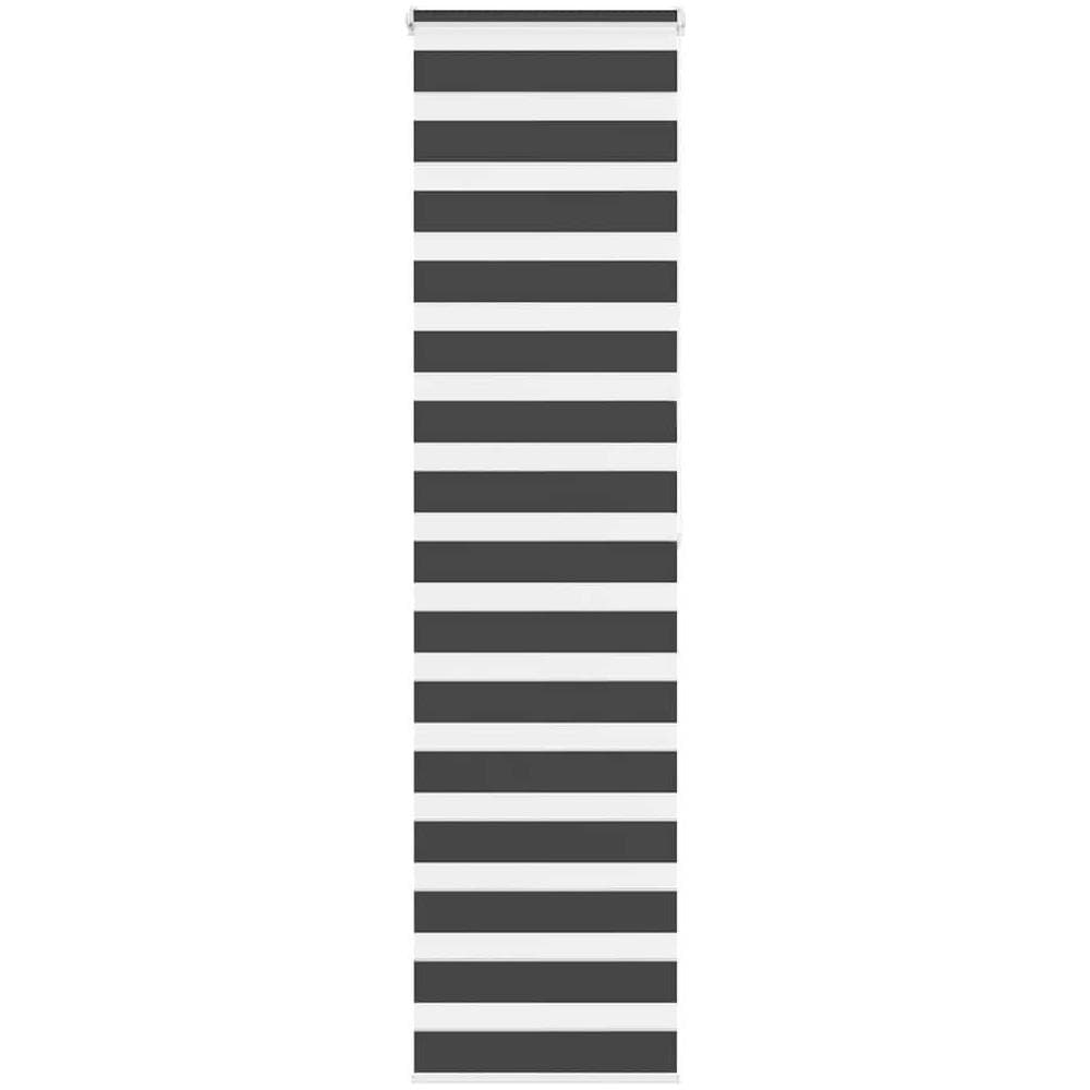 Tenda a Rullo Zebra Nero Larghezza Tessuto 60,9 cm Poliestere - Foto 1