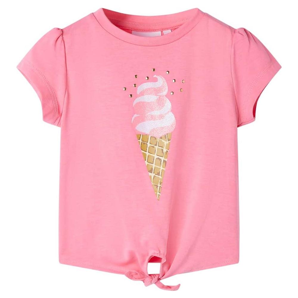 Maglietta da Bambina Rosa Fluo Brillante 140 - Foto 1