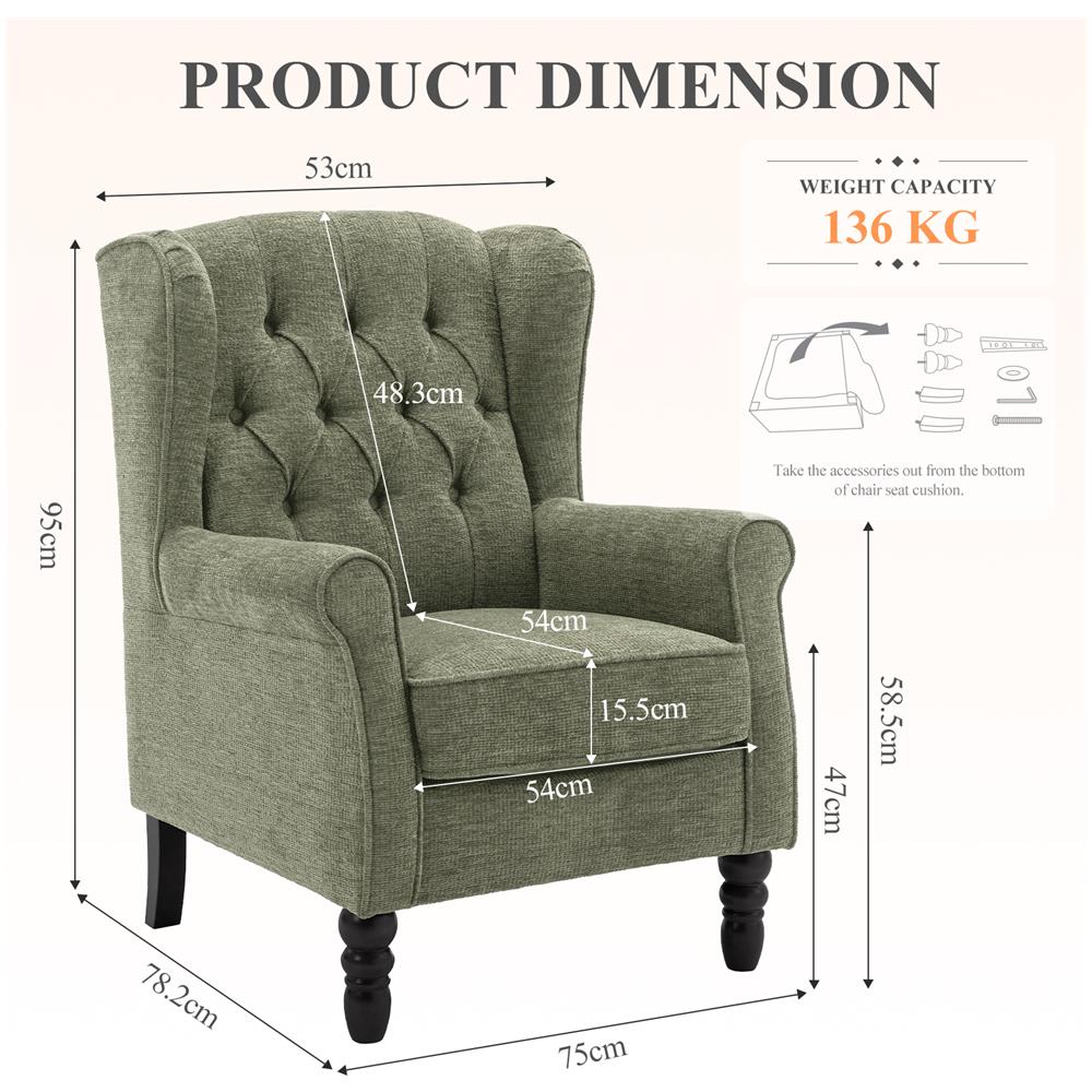Sedia design minimalista, unisce comfort e stile per un ambiente moderno, Colore Verde - Foto 2