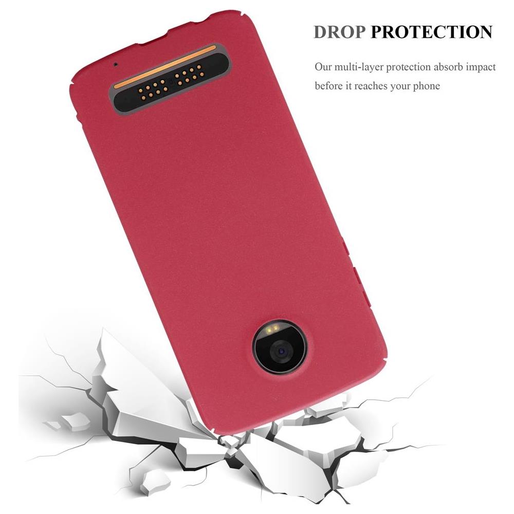 Custodia Compatibile Con Motorola Moto Z2 Play In Frosty Rosso - Hard Case Coperchio Protettivo In Frosted Look Contro I Graffi E Gli Urti - Foto 6