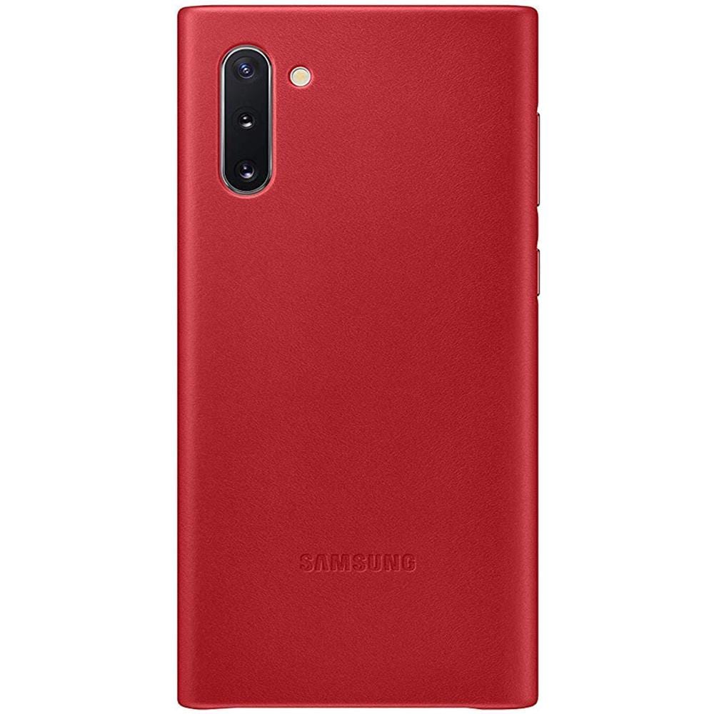 Cover Leather Ef-vn970lregww Per Galaxy Note 10 Sm-n970f Rosso - Foto 1