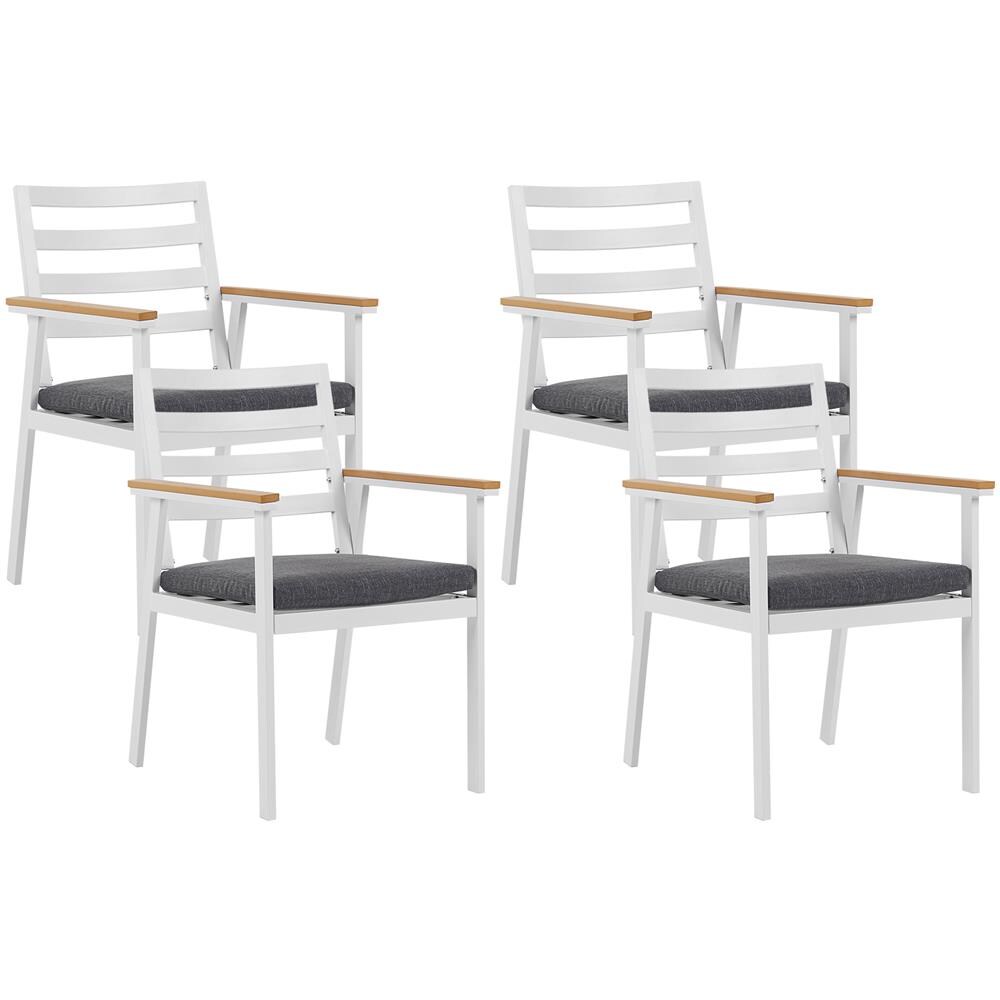 Set Di 4 Sedie Da Giardino Bianche Cavoli - Foto 1