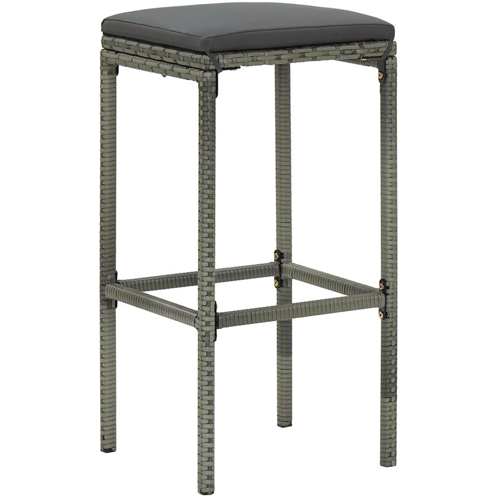 Set Da Bar 3 Pz In Polyrattan Grigio - Foto 8