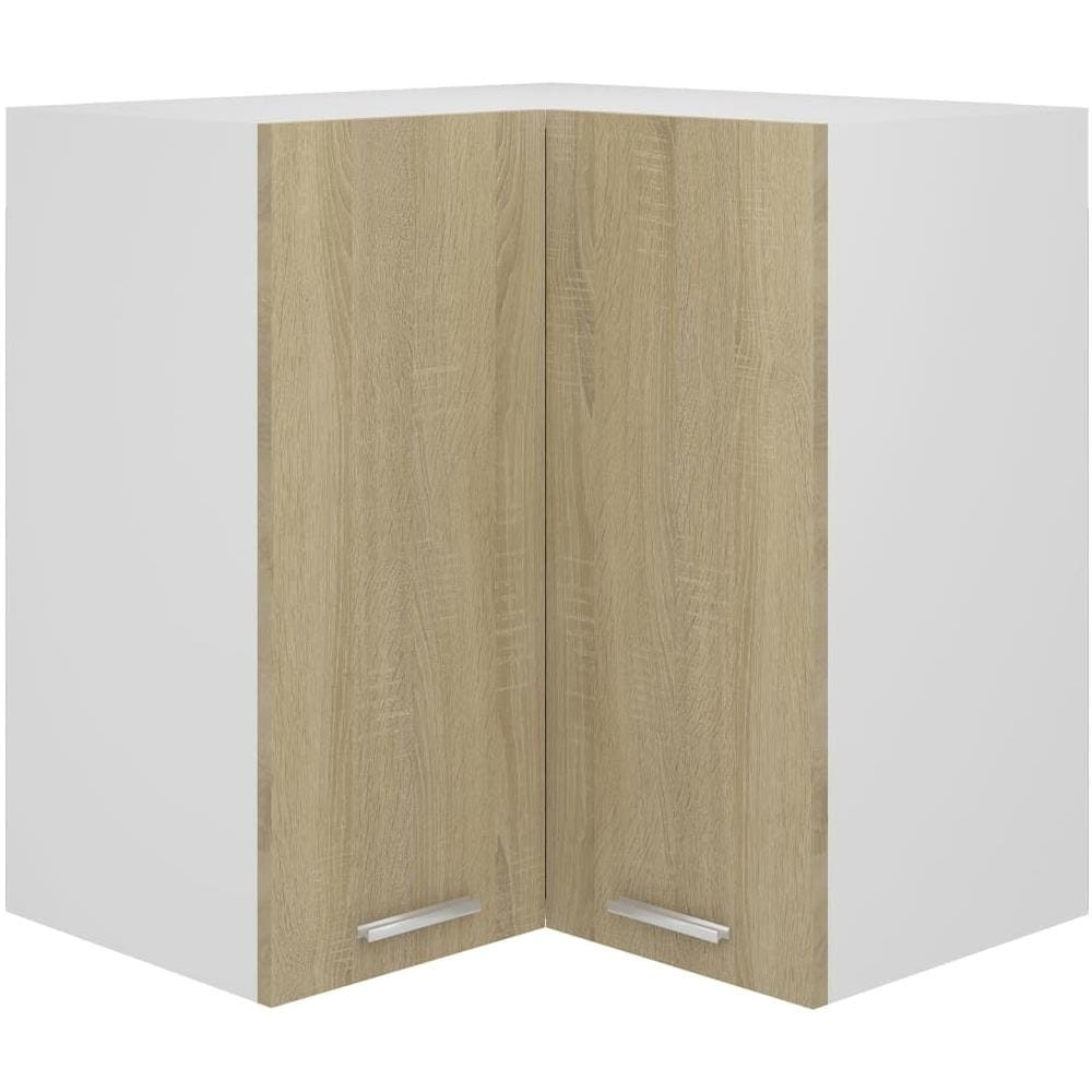 Pensile Angolare Rovere Sonoma 57x57x60 cm in Legno Multistrato - Foto 1