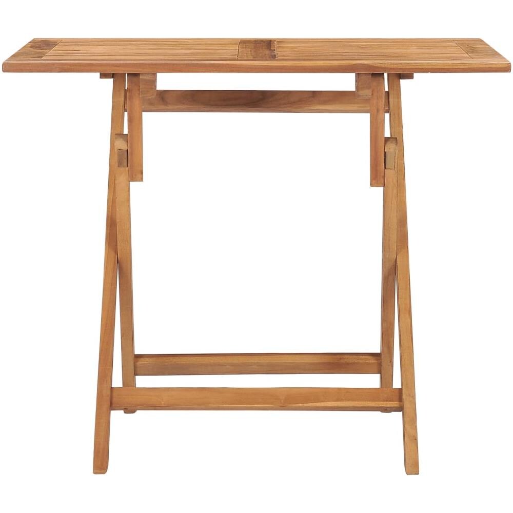 Tavolo da Giardino Pieghevole 90x60x75 cm in Massello di Teak - Foto 2