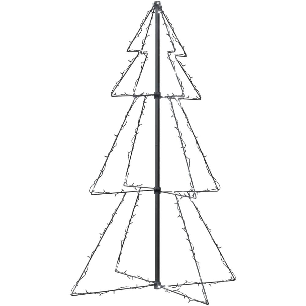 Albero di Natale a Cono 160 LED per Interni Esterni 78x120 cm - Foto 1