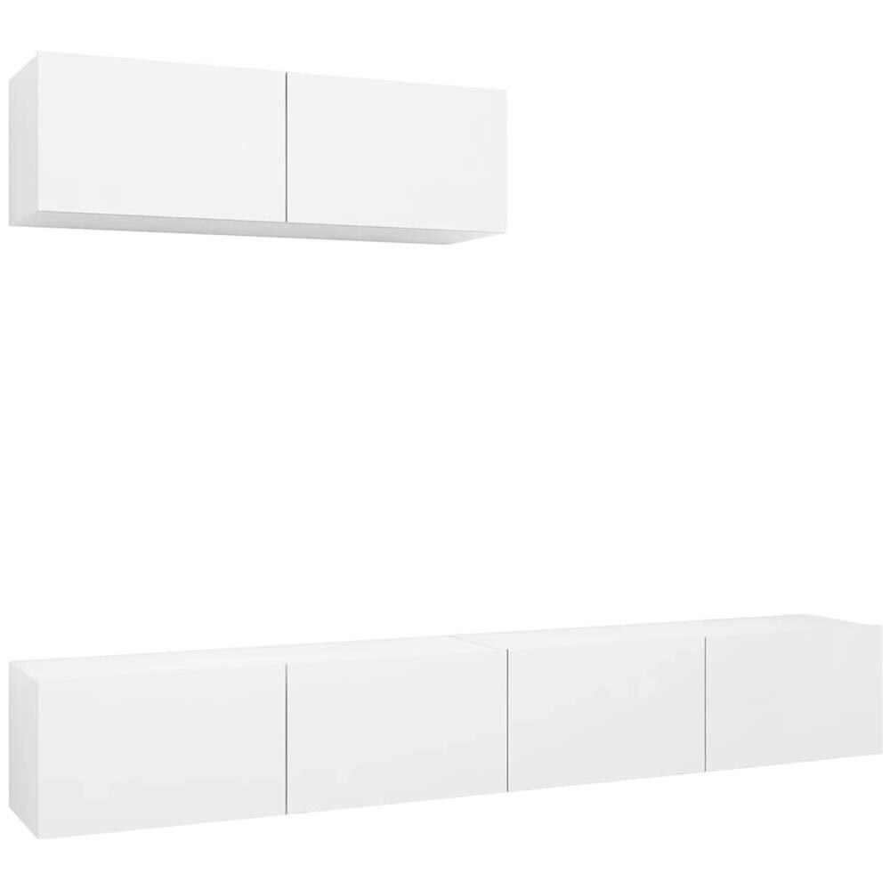 Mobili Porta Tv 3 Pz Bianchi In Truciolato - Foto 2