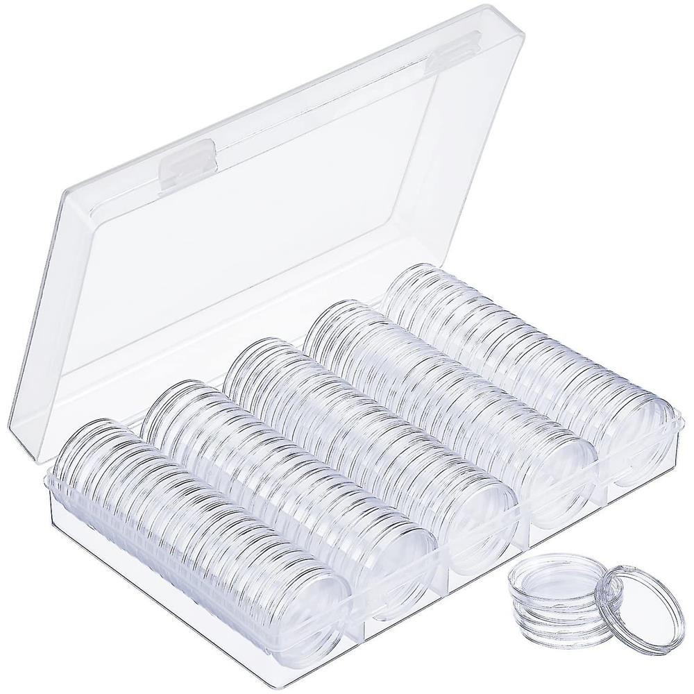 50 Capsule Porta Monete Safe, Misura 26 Mm, In Plexiglas, Per Monete Da 2 Euro, Antigraffio, Made In EU