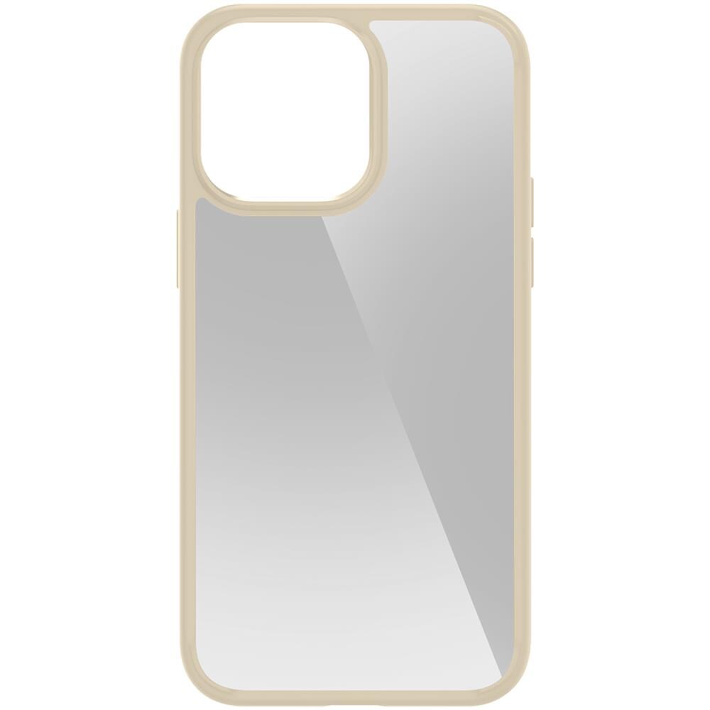Cover Iphone 14 Pro Max Trasparente Bordo Beige Antiurto Spigen Ultra Hybrid - Foto 1