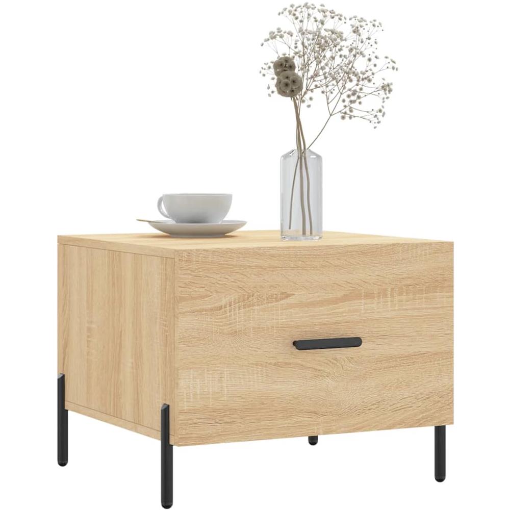 Tavolini Salotto 2pz Rovere Sonoma 50x50x40cm Legno Multistrato - Foto 3