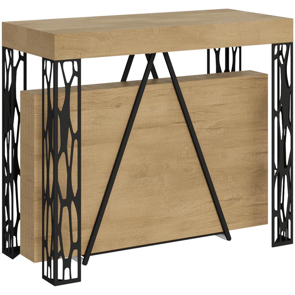 Consolle allungabile 90x40/196 cm Kerpa Small quercia natura telaio antracite - Foto 1