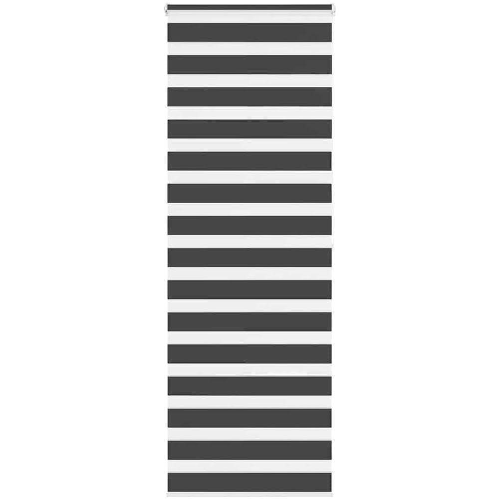 Tenda a Rullo Zebra Nero Larghezza Tessuto 65,9 cm Poliestere - Foto 1