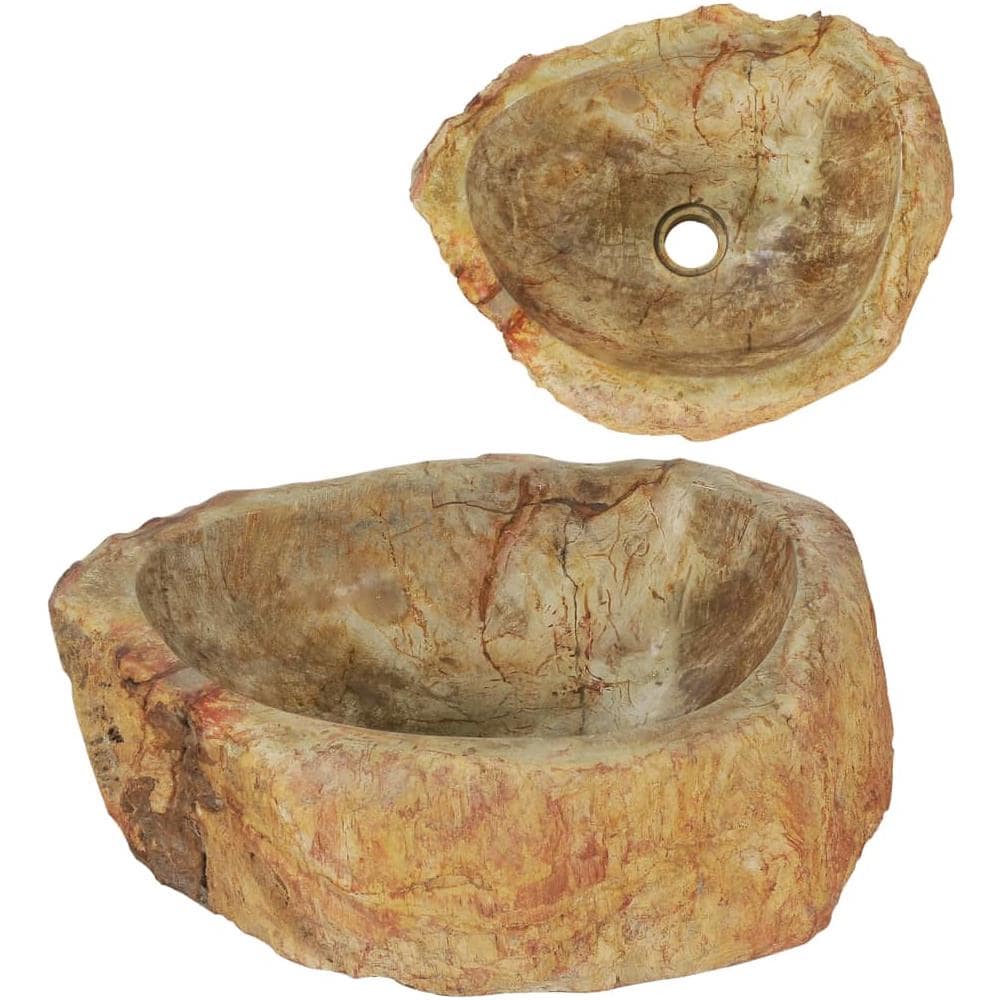 Lavandino 45x35x15 Cm In Pietra Fossile Crema - Foto 1