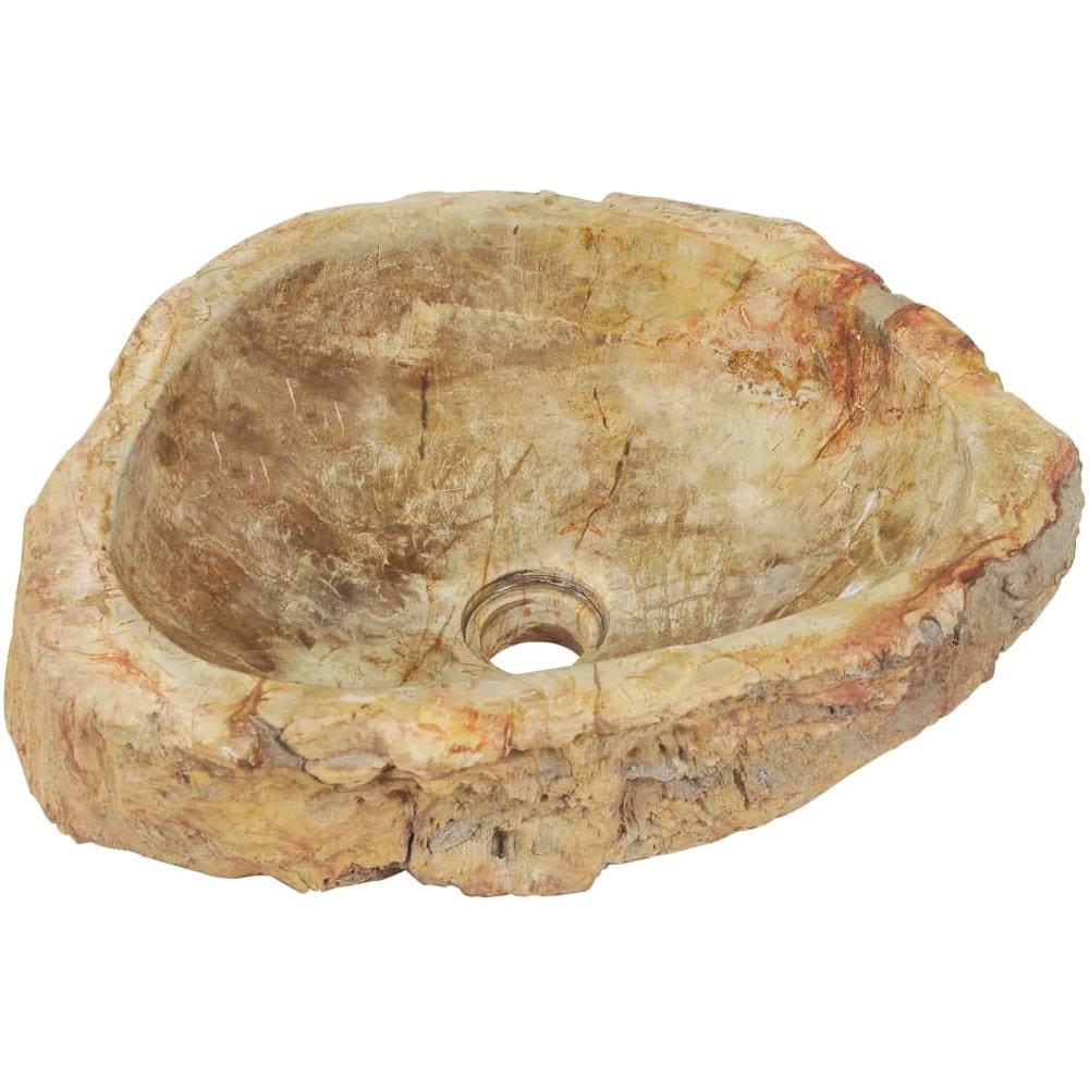 Lavandino 45x35x15 Cm In Pietra Fossile Crema - Foto 12