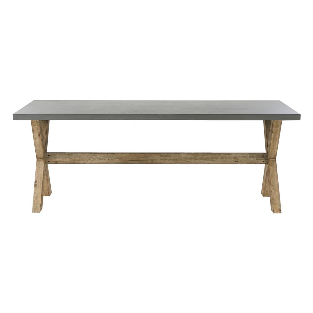 Tavolo Da Giardino Grigio In Finto Cemento 200 X 100 Cm Olbia - Foto 2