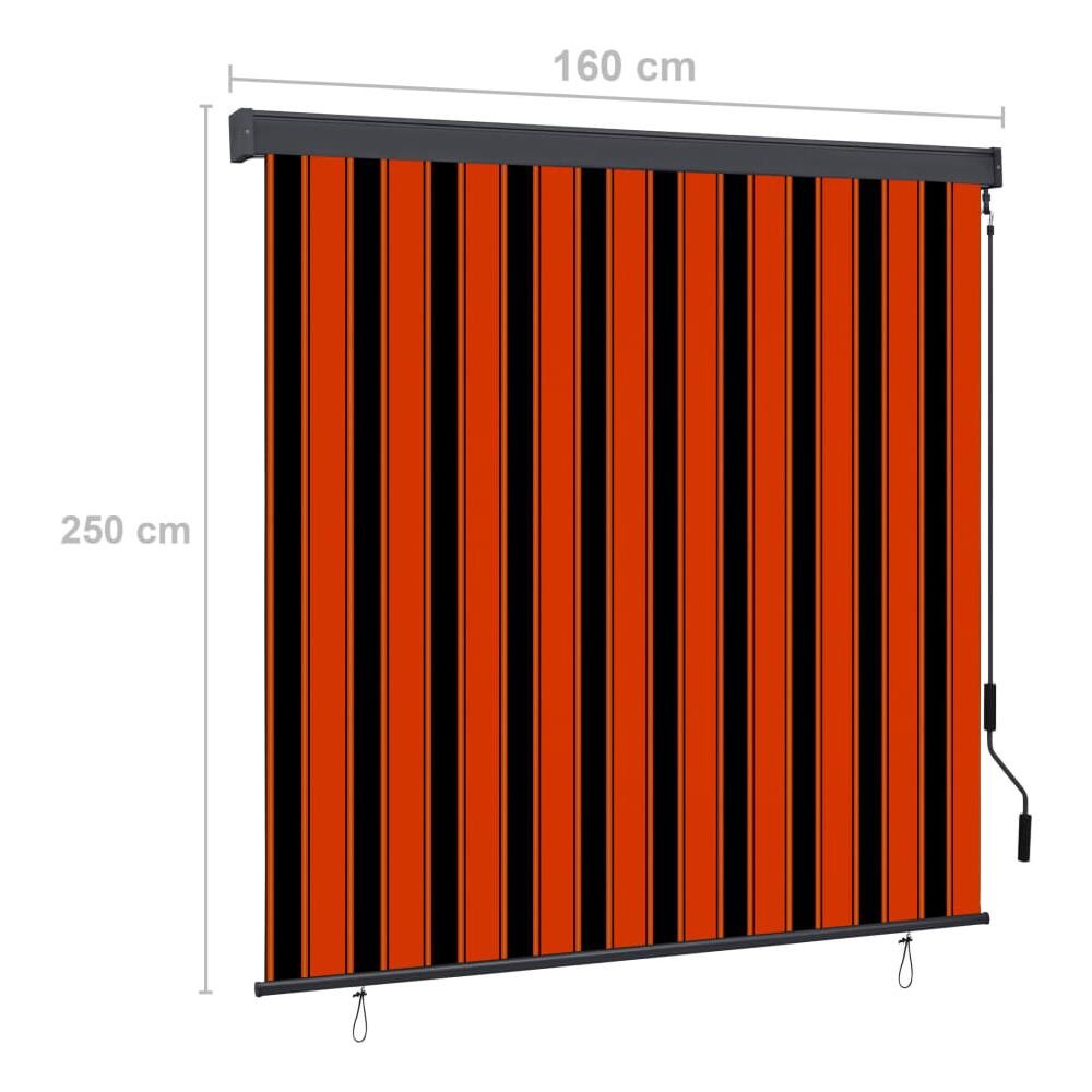Tenda A Rullo Per Esterni 160x250 Cm Arancione E Marrone - Foto 8