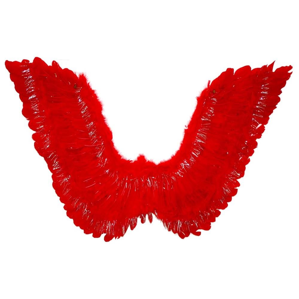 Accessorio Ali Piuma Grande Rosso Carnevale Tg. Unica - Foto 1