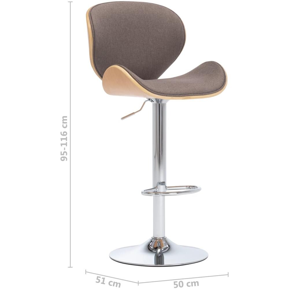 Sedia Da Bar Grigio Talpa In Tessuto - Foto 7