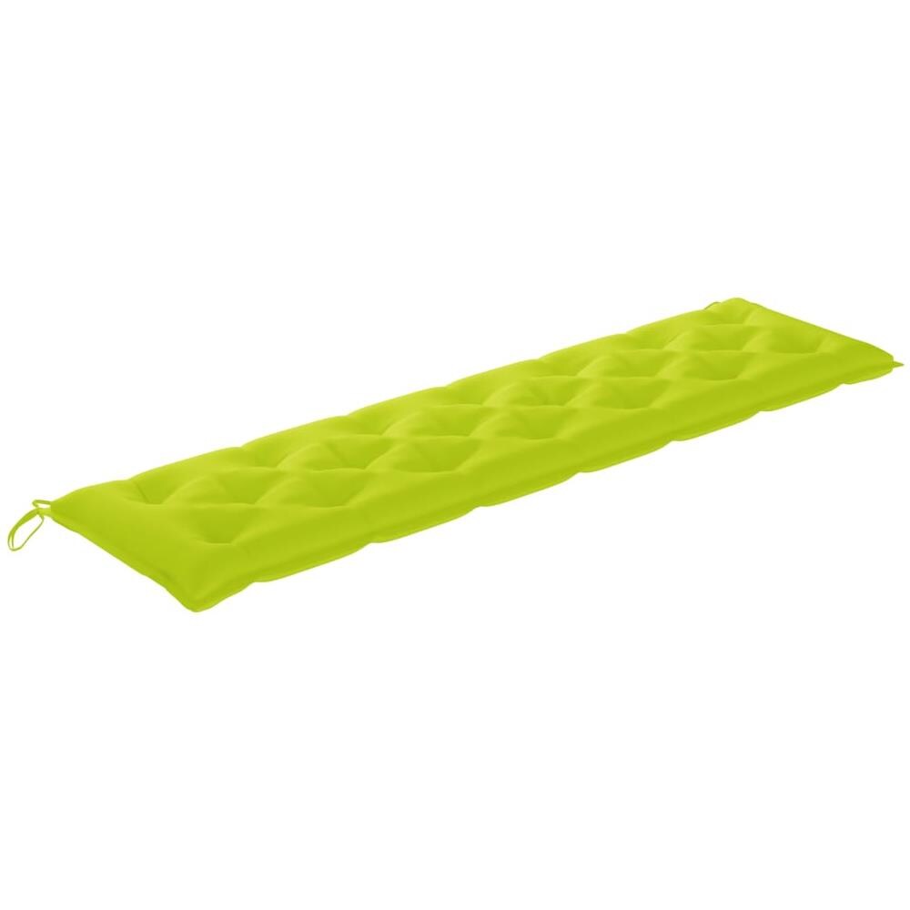 Cuscino Panca da Giardino Verde Brillante 200x50x7 cm Tessuto - Foto 3