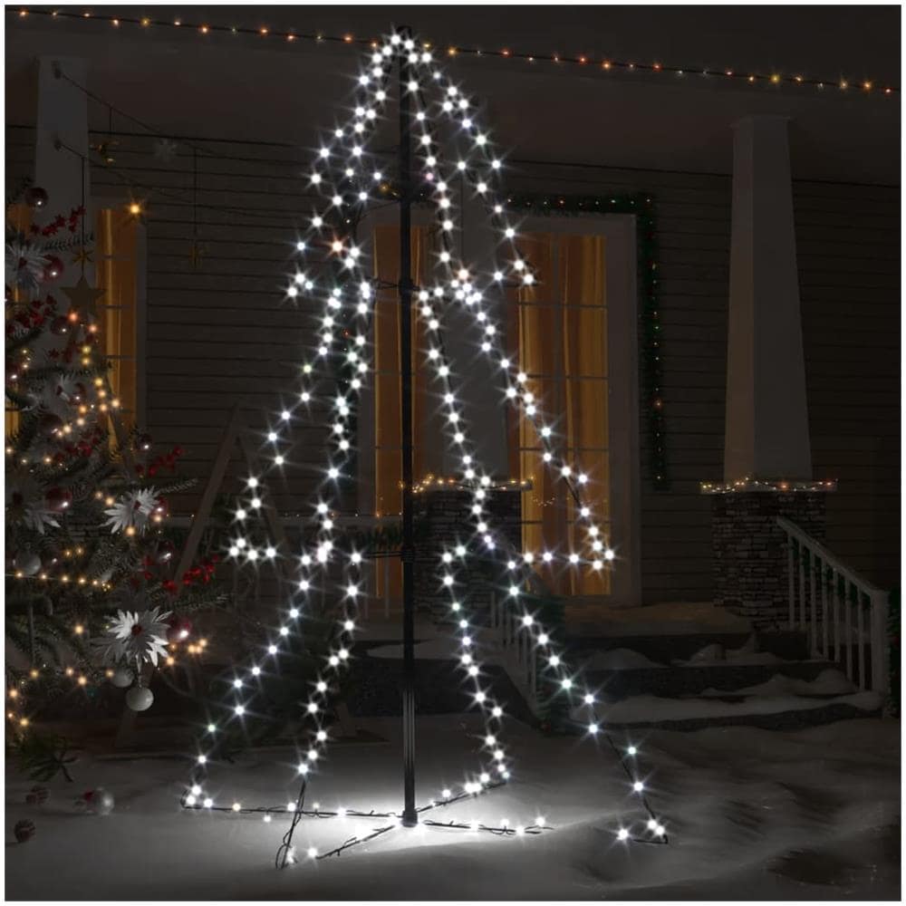 Albero di Natale a Cono 200 LED per Interni Esterni 98x150 cm - Foto 3